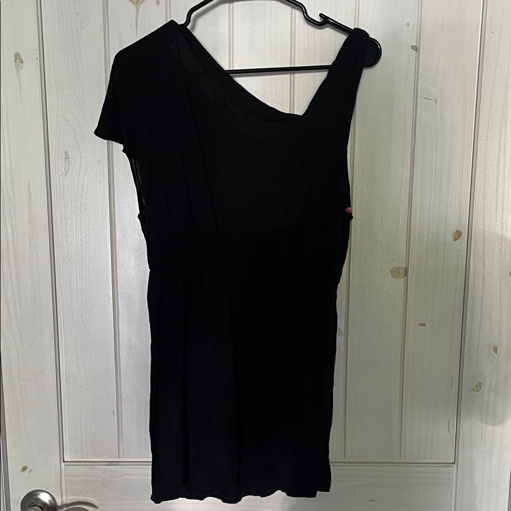 Free People Black Asymmetrical Blouse